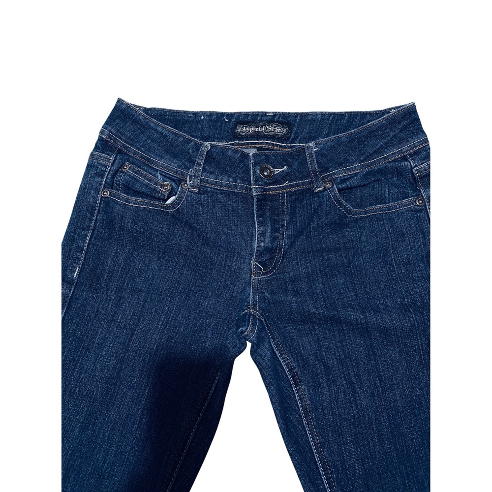Imperial Star Dark Wash Bootcut Flare Jeans Women's Size 7‎ Stretch Denim - Picture 5 of 12